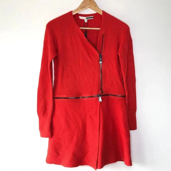 Tracy Reese Zip Off Cardigan in Maasai Red Size XS NWT - Picture 15 of 15